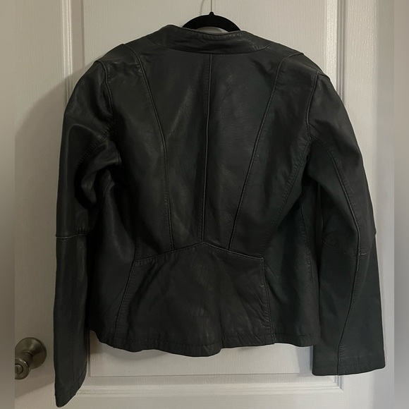 Michael Kors Leather Biker Jacket - Picture 8 of 12